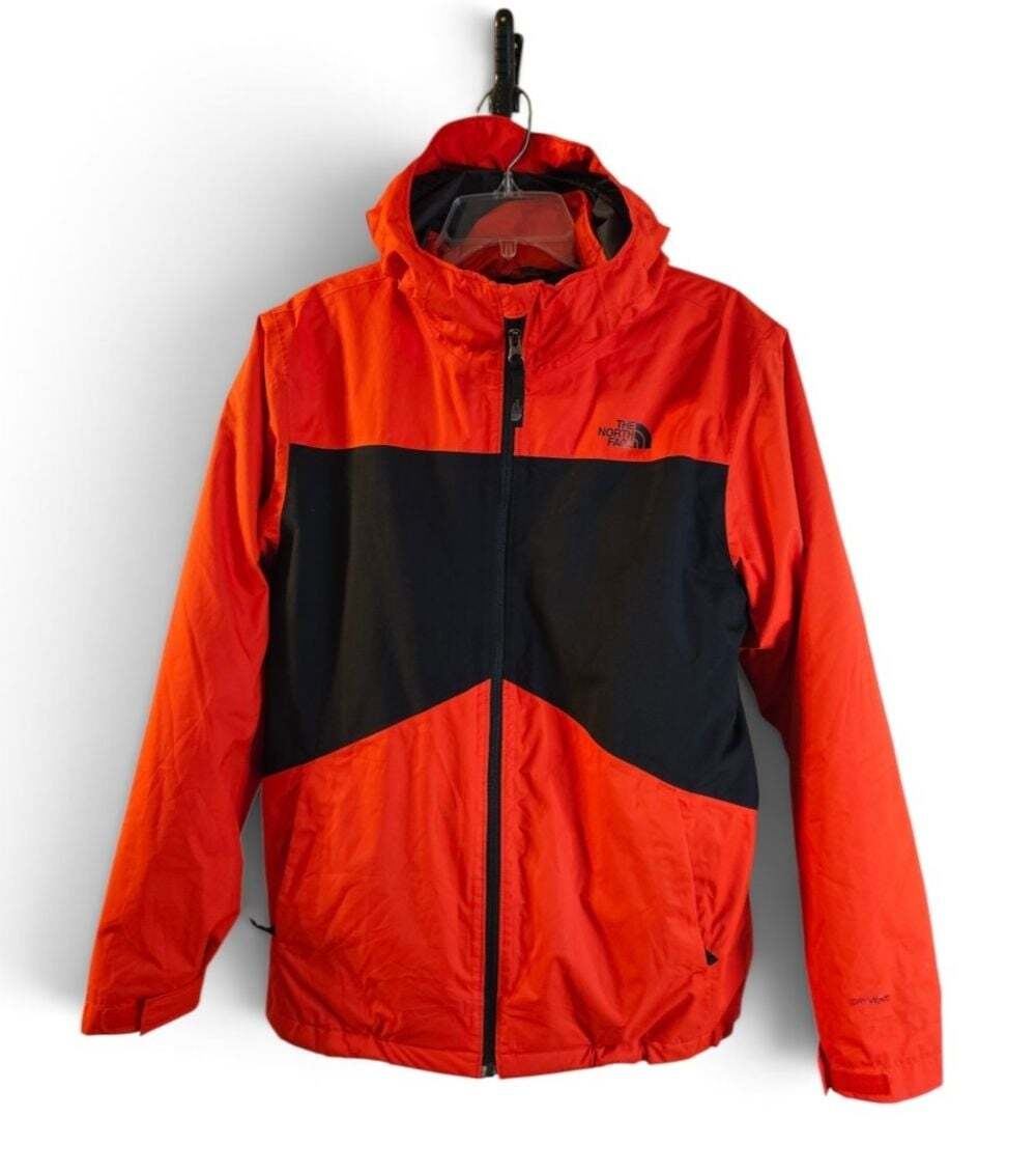 The North Face Boys DryVent Waterproof Hooded Jacket Red & Black XL 18/20